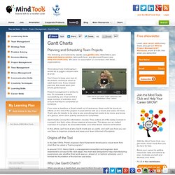 Gantt Charts - Project Management Tools from MindTools