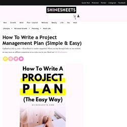 How To Write a Project Management Plan (Simple & Easy)