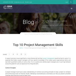 Top 10 Project Management Skills - Cedar Pro