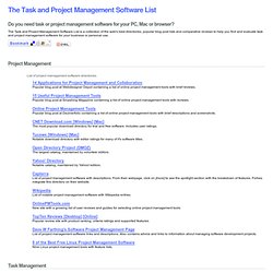 The Task and Project Management Software List - Lists and reviews of the best online and Windows software
