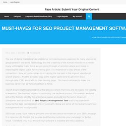 Must-haves for SEO Project Management Software