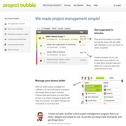The Simplest of Project Planning Tools - Project Bubble