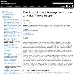 The Art of Project Management: How to Make Things Happen
