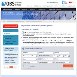 Máster Project Manager Online · OBS Online Business School