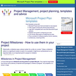 Project Milestones - How to use them in your project