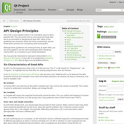 API Design Principles