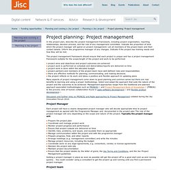 Project planning: Project management