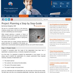 Project Planning a Step by Step Guide