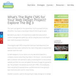 What’s The Right CMS for Your Web Design Project? Explore The Big 3 – Portable Entrepreneur