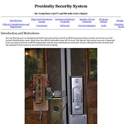 Final Design Project - RFID Proximity Security System