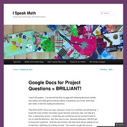 Google Docs for Project Questions = BRILLIANT!