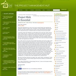 Project Risk Is Essential