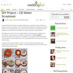 DIY Project - CD Wallet Scrapbook