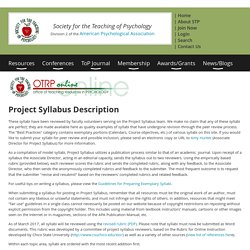 Project Syllabus