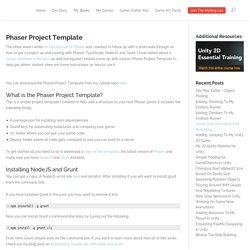 Phaser Project Template
