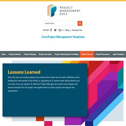 Free Project Lessons Learned Template - Project Management Docs