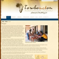 Project – Tombouctou Manuscripts Project