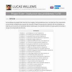 Project Euler : traduction des problèmes 1 à 50