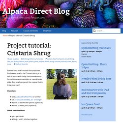 Project tutorial: Cristaria Shrug - Alpaca Direct News and Perspectives