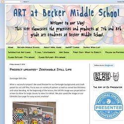 Art at Becker Middle School: Project updates- Zentangle Still Life