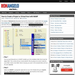 How to Create a Project or Virtual Host with WAMP