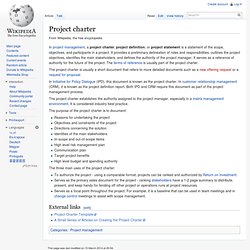 Project charter