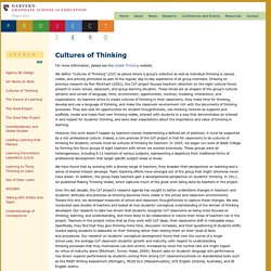 Cultures of Thinking