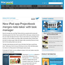 New iPad app Projectbook merges note-taker with task manager