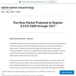 Tree Nuts Market Projected to Register 8.63% CAGR through 2027 – Aakriti market research blogs