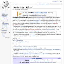 Pulsed Energy Projectile