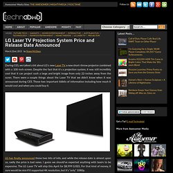 LG Laser TV Projection System Price and Release Date Announced