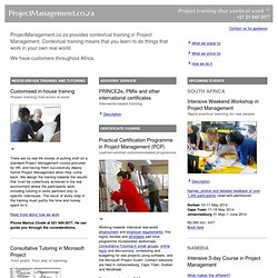 ProjectManagement.co.za - Project Management training in South Africa, Namibia, Tanzania & other African countries