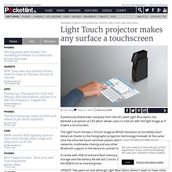 Light Touch projector makes any surface a touchscreen