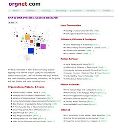 SNA & ONA Projects, Cases & Research by Orgnet, LLC