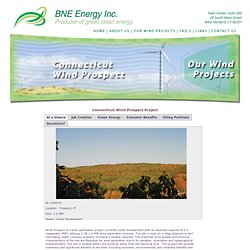 Our Wind Projects - Connecticut Wind Prospect Project