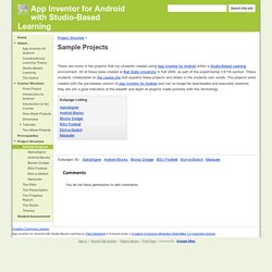 Sample Projects - App Inventor for Android with Studio-Based Learning