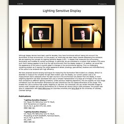 Projects: Lighting Sensitive Display