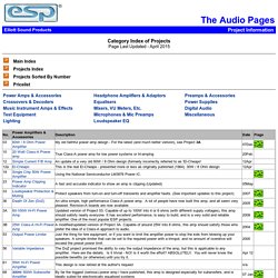 ESP Projects Pages - DIY Audio and Electronics