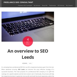 SEO Leeds for Local Projects from professional SEO Expert