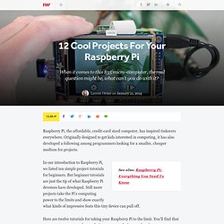 12 Cool Projects For Your Raspberry Pi