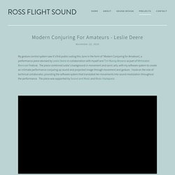 Projects — Ross Flight Sound