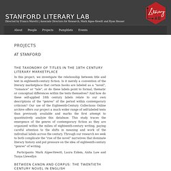 Projects – Stanford Literary Lab