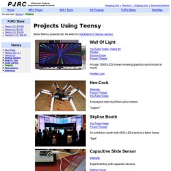 Projects using the Teensy USB development board