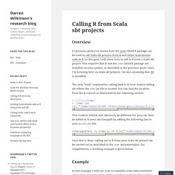 Calling R from Scala sbt projects