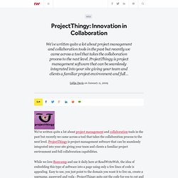 ProjectThingy: Innovation in Collaboration - ReadWriteWeb
