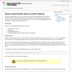 quickinstall [projekktor docs]