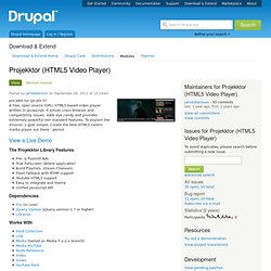 Projekktor (HTML5 Video Player)