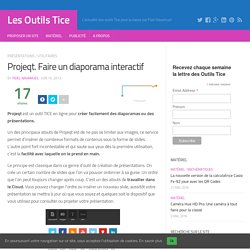 Projeqt. Faire un diaporama interactif