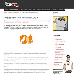 Projet de Plan d’action national loup 2013-2017