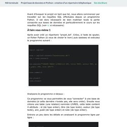 Projet base de données et Python